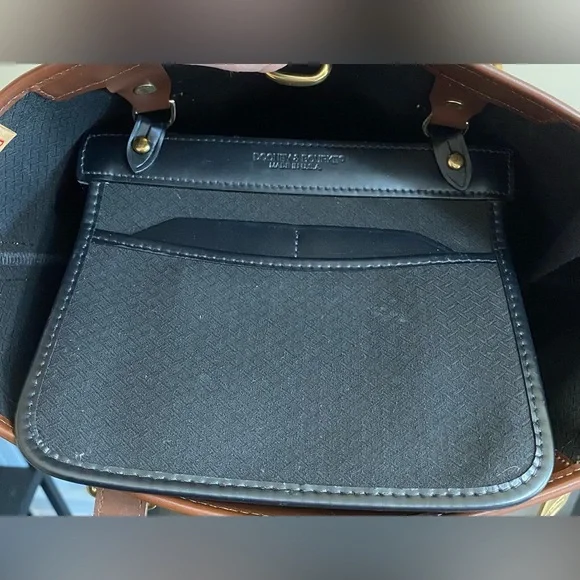 Dooney & Bourke Vintage Canvas Leather Bucket Tote - Picture 7 of 11